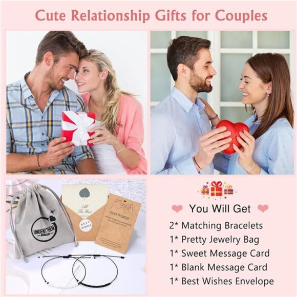 Pinky Promise Matching Bracelet for Couples Soulmate Man Distance Relationship - Picture 6 of 7